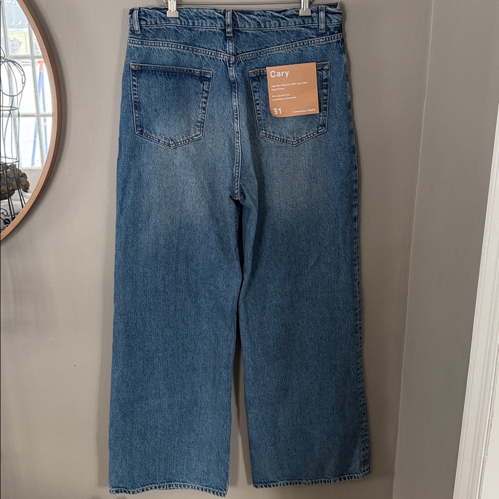Reformation Cary High Rise Slouchy Wide Leg Jeans Size 31 - Picture 6 of 10